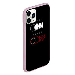 Чехол iPhone 11 Pro матовый MUSIC ON, цвет: 3D-розовый — фото 2