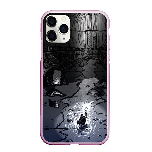 Чехол iPhone 11 Pro матовый Lovecraft Лавкрафт / 3D-Розовый – фото 1