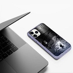 Чехол iPhone 11 Pro матовый Lovecraft Лавкрафт, цвет: 3D-светло-сиреневый — фото 2