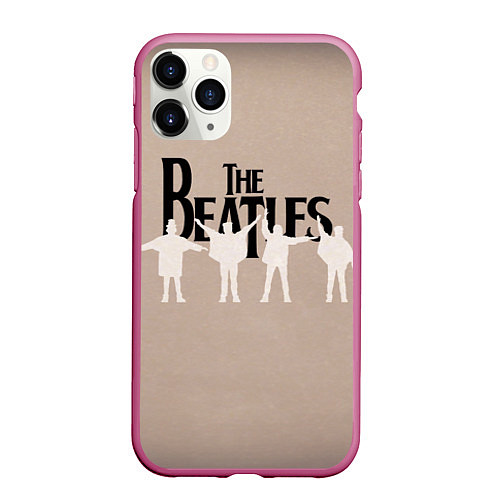 Чехол iPhone 11 Pro матовый The Beatles / 3D-Малиновый – фото 1