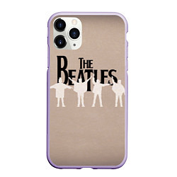 Чехол iPhone 11 Pro матовый The Beatles, цвет: 3D-светло-сиреневый