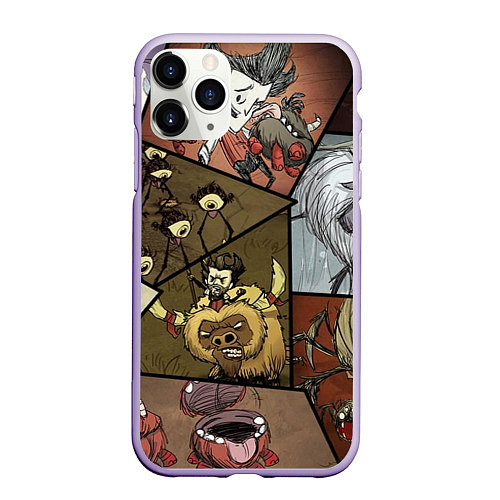 Чехол iPhone 11 Pro матовый Dont Starve / 3D-Светло-сиреневый – фото 1