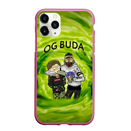 Чехол iPhone 11 Pro матовый Репер - OG Buda / 3D-Малиновый – фото 1