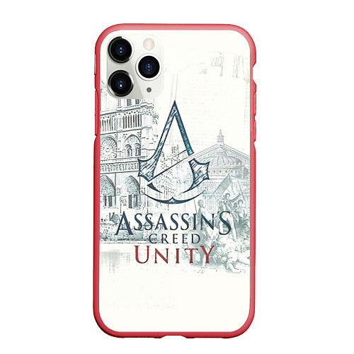 Чехол iPhone 11 Pro матовый Assassin’s Creed Unity / 3D-Красный – фото 1