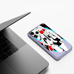 Чехол iPhone 11 Pro матовый Darling in the Franxx, цвет: 3D-светло-сиреневый — фото 2