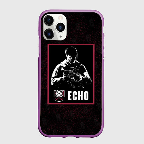 Чехол iPhone 11 Pro матовый Echo / 3D-Фиолетовый – фото 1