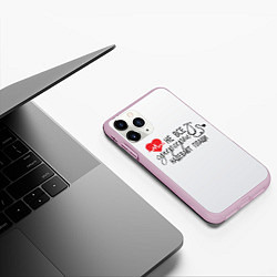 Чехол iPhone 11 Pro матовый Не все супергерои в плащах, цвет: 3D-розовый — фото 2