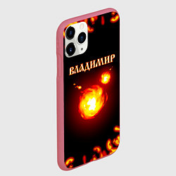 Чехол iPhone 11 Pro матовый Владимир, цвет: 3D-малиновый — фото 2