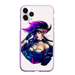 Чехол iPhone 11 Pro матовый KDA Akali, цвет: 3D-сиреневый