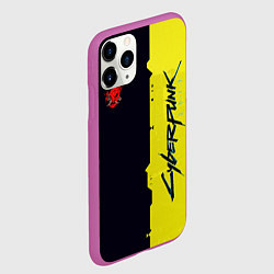 Чехол iPhone 11 Pro матовый Cyberpunk 2077 samurai, цвет: 3D-фиолетовый — фото 2