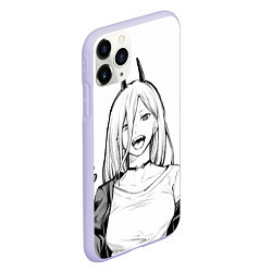 Чехол iPhone 11 Pro матовый Black and White Anime, цвет: 3D-светло-сиреневый — фото 2