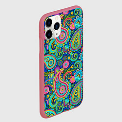 Чехол iPhone 11 Pro матовый Славянские Узоры, цвет: 3D-малиновый — фото 2