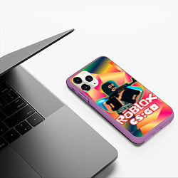 Чехол iPhone 11 Pro матовый CS:GO Roblox, цвет: 3D-фиолетовый — фото 2