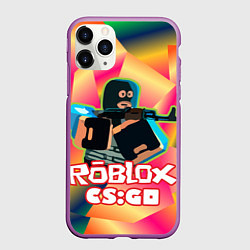 Чехол iPhone 11 Pro матовый CS:GO Roblox, цвет: 3D-фиолетовый