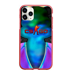 Чехол iPhone 11 Pro матовый CS GO blue gem, цвет: 3D-красный