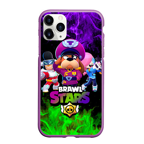 Чехол iPhone 11 Pro матовый Brawl Stars the StarrForce / 3D-Фиолетовый – фото 1