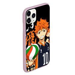 Чехол iPhone 11 Pro матовый ВОЛЕЙБОЛ!! HAIKYUU!!, цвет: 3D-розовый — фото 2