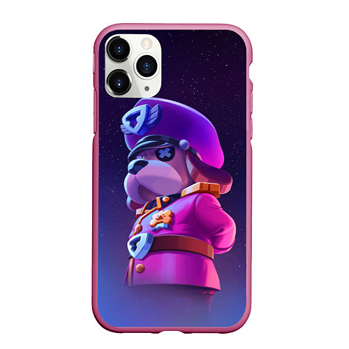 Чехол iPhone 11 Pro матовый ГЕНЕРАЛ ГАВС - BRAWL STARS / 3D-Малиновый – фото 1