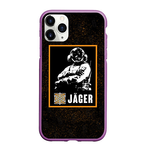 Чехол iPhone 11 Pro матовый Jager / 3D-Фиолетовый – фото 1