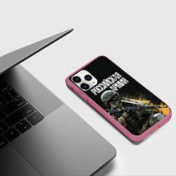 Чехол iPhone 11 Pro матовый Российская Армия, цвет: 3D-малиновый — фото 2