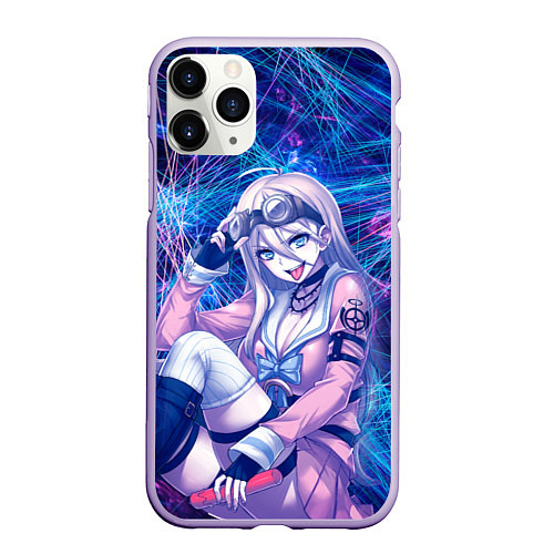 Чехол iPhone 11 Pro матовый Danganronpa / 3D-Светло-сиреневый – фото 1