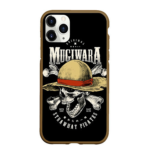 Чехол iPhone 11 Pro матовый MUGIWARA ONE PIECE / 3D-Коричневый – фото 1