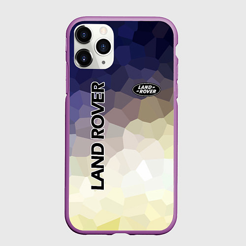 Чехол iPhone 11 Pro матовый LAND ROVER / 3D-Фиолетовый – фото 1