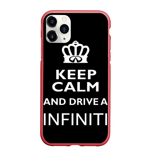 Чехол iPhone 11 Pro матовый Drive a INFINITI! / 3D-Красный – фото 1