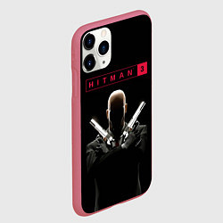 Чехол iPhone 11 Pro матовый Hitman III, цвет: 3D-малиновый — фото 2