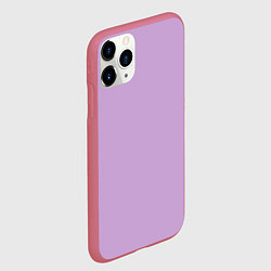 Чехол iPhone 11 Pro матовый Глициниевый цвет без рисунка, цвет: 3D-малиновый — фото 2