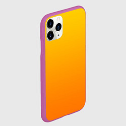 Чехол iPhone 11 Pro матовый Оранжевый градиент, цвет: 3D-фиолетовый — фото 2
