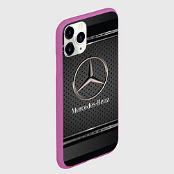 Чехол iPhone 11 Pro матовый MERCEDES BENZ МЕРСЕДЕС БЕНЗ, цвет: 3D-фиолетовый — фото 2
