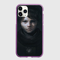 Чехол iPhone 11 Pro матовый A Plague Tale Innocence - Hugo, цвет: 3D-фиолетовый