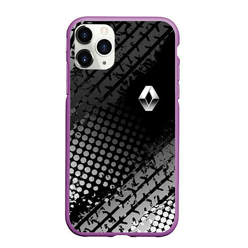 Чехол iPhone 11 Pro матовый Renault / 3D-Фиолетовый – фото 1