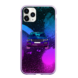 Чехол iPhone 11 Pro матовый LAND ROVER NEON, цвет: 3D-сиреневый