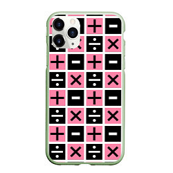 Чехол iPhone 11 Pro матовый Узор, цвет: 3D-салатовый