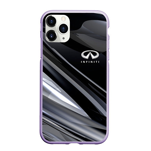 Чехол iPhone 11 Pro матовый Infiniti / 3D-Светло-сиреневый – фото 1