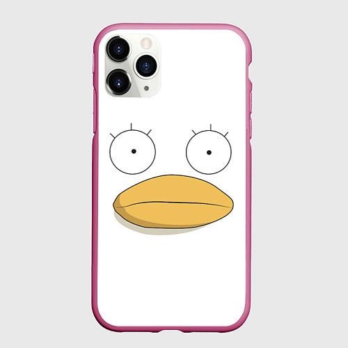 Чехол iPhone 11 Pro матовый Gintama Гинтама / 3D-Малиновый – фото 1