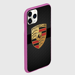 Чехол iPhone 11 Pro матовый PORSCHE ПОРШ, цвет: 3D-фиолетовый — фото 2