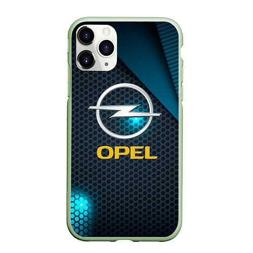 Чехол iPhone 11 Pro матовый OPEL ОПЕЛЬ / 3D-Салатовый – фото 1