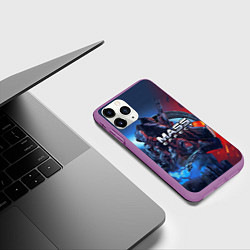 Чехол iPhone 11 Pro матовый Mass EFFECT Legendary ed, цвет: 3D-фиолетовый — фото 2