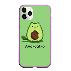 Чехол iPhone 11 Pro матовый Avo - cat - o, цвет: 3D-фиолетовый