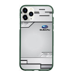 Чехол iPhone 11 Pro матовый SUBARU СУБАРУ, цвет: 3D-темно-зеленый