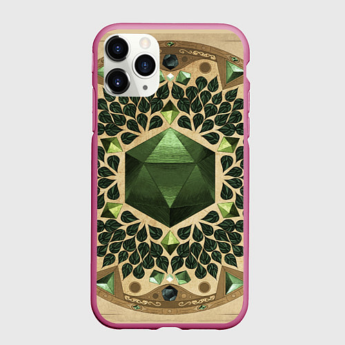 Чехол iPhone 11 Pro матовый DnD Dices: Pattern / 3D-Малиновый – фото 1