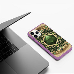 Чехол iPhone 11 Pro матовый DnD Dices: Pattern, цвет: 3D-фиолетовый — фото 2