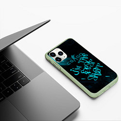 Чехол iPhone 11 Pro матовый Counter Strike - IM THE BEST SHOT Я ЛУЧШИЙ СТРЕЛОК, цвет: 3D-салатовый — фото 2