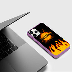 Чехол iPhone 11 Pro матовый Александр, цвет: 3D-фиолетовый — фото 2