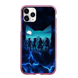 Чехол iPhone 11 Pro матовый Fairy tail Хвост Феи, цвет: 3D-малиновый