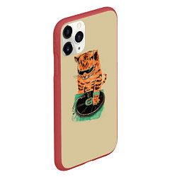 Чехол iPhone 11 Pro матовый Cat DJ, цвет: 3D-красный — фото 2