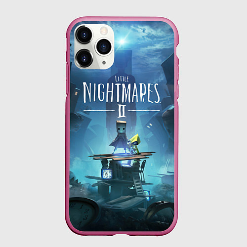 Чехол iPhone 11 Pro матовый Little Nightmares 2 / 3D-Малиновый – фото 1